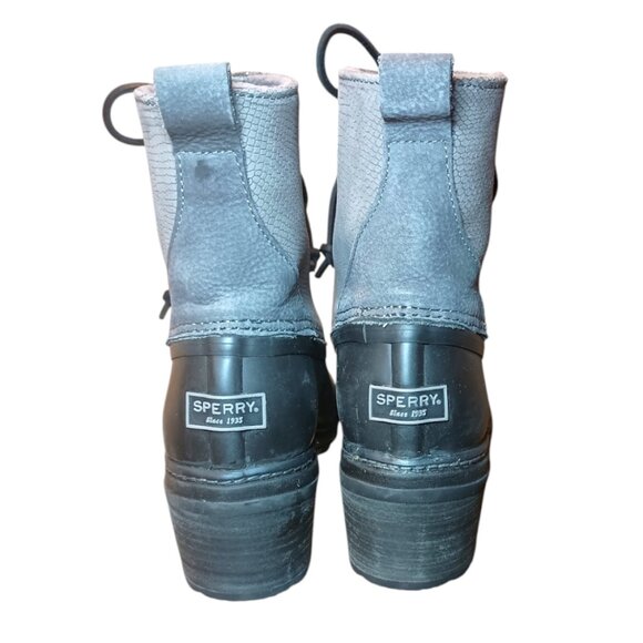 Sperry Women's Saltwater Heel Grey Duck Boots (8.5) - Picture 7 of 11